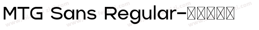 MTG Sans Regular字体转换